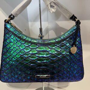 Brahmin nwt esme Shimmering Blue and Green Shoulder Bag